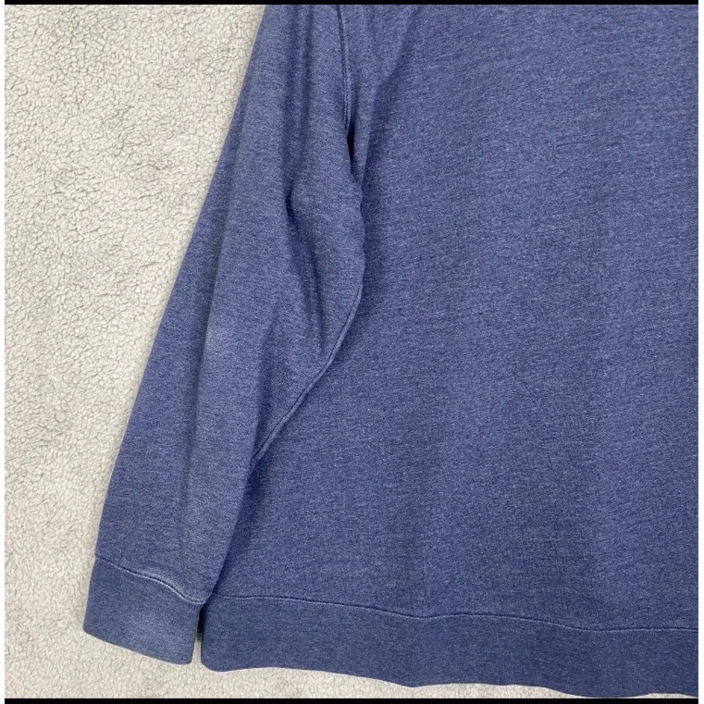 Croft & Barrow Sweatshirt Men XL Heather Blue Collared 1/4 Zip Pullover Cotton - Picture 13 of 13